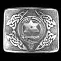 Jardine Clan Badge Interlace Mens Sterling Silver Kilt Belt Buckle