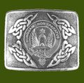 Johnston Clan Badge Interlace Mens Stylish Pewter Kilt Belt Buckle