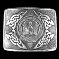 Johnston Clan Badge Interlace Mens Sterling Silver Kilt Belt Buckle