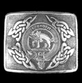Nisbet Clan Badge Interlace Mens Sterling Silver Kilt Belt Buckle