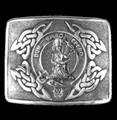 MacLennan Clan Badge Interlace Mens Sterling Silver Kilt Belt Buckle