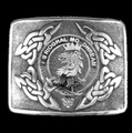 MacGregor Clan Badge Interlace Mens Sterling Silver Kilt Belt Buckle