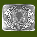 MacArthur Clan Badge Interlace Mens Stylish Pewter Kilt Belt Buckle