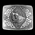 Akins Clan Badge Interlace Mens Sterling Silver Kilt Belt Buckle