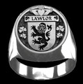 Lawlor Irish Coat Of Arms Family Crest Mens Sterling Silver Ring