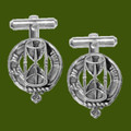 Houston Clan Badge Stylish Pewter Clan Crest Cufflinks