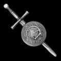 Abernethy Clan Badge Sterling Silver Dirk Shield Large Clan Crest Kilt Pin