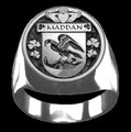 Madden Irish Coat Of Arms Family Crest Mens Sterling Silver Ring