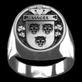 Magee Irish Coat Of Arms Family Crest Mens Sterling Silver Ring