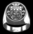 Maher Irish Coat Of Arms Family Crest Mens Sterling Silver Ring