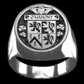 OMahony Irish Coat Of Arms Family Crest Mens Sterling Silver Ring