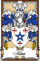 Adam Bookplate Coat Of Arms Family Crest Paper Poster