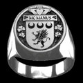McManus Irish Coat Of Arms Family Crest Mens Sterling Silver Ring