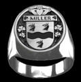 Miller Irish Coat Of Arms Family Crest Mens Sterling Silver Ring