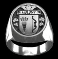 Molony Irish Coat Of Arms Family Crest Mens Sterling Silver Ring