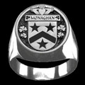 Monaghan Irish Coat Of Arms Family Crest Mens Sterling Silver Ring