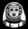 Moran Irish Coat Of Arms Family Crest Mens Sterling Silver Ring