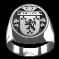 Mulloy Irish Coat Of Arms Family Crest Mens Sterling Silver Ring