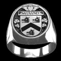 Mulrooney Irish Coat Of Arms Family Crest Mens Sterling Silver Ring