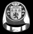 Murray Irish Coat Of Arms Family Crest Mens Sterling Silver Ring