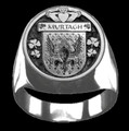 Murtagh Irish Coat Of Arms Family Crest Mens Sterling Silver Ring