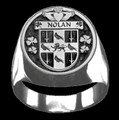 Nolan Irish Coat Of Arms Family Crest Mens Sterling Silver Ring