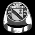 Plunkett Irish Coat Of Arms Family Crest Mens Sterling Silver Ring