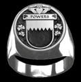 Powers Irish Coat Of Arms Family Crest Mens Sterling Silver Ring