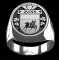 Quinn Irish Coat Of Arms Family Crest Mens Sterling Silver Ring