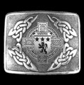 Moore Irish Badge Interlace Mens Sterling Silver Kilt Belt Buckle