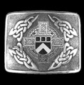 Johnston Irish Badge Interlace Mens Sterling Silver Kilt Belt Buckle