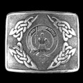 Bannerman Clan Badge Interlace Mens Sterling Silver Kilt Belt Buckle