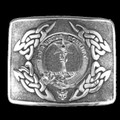 Henderson Clan Badge Interlace Mens Sterling Silver Kilt Belt Buckle