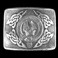 Hay Clan Badge Interlace Mens Sterling Silver Kilt Belt Buckle
