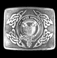 Hope Clan Badge Interlace Mens Sterling Silver Kilt Belt Buckle