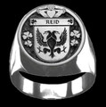 Reid Irish Coat Of Arms Family Crest Mens Sterling Silver Ring