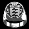 Roche Irish Coat Of Arms Family Crest Mens Sterling Silver Ring
