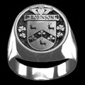 Robinson Irish Coat Of Arms Family Crest Mens Sterling Silver Ring