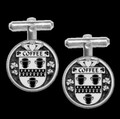 Coffee Irish Coat Of Arms Claddagh Sterling Silver Family Crest Cufflinks