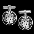 Doyle Irish Coat Of Arms Claddagh Sterling Silver Family Crest Cufflinks