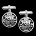 Campbell Irish Coat Of Arms Claddagh Sterling Silver Family Crest Cufflinks