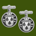 Clarke Irish Coat Of Arms Claddagh Stylish Pewter Family Crest Cufflinks