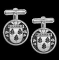 Clarke Irish Coat Of Arms Claddagh Sterling Silver Family Crest Cufflinks