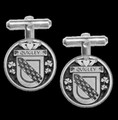 Quigley Irish Coat Of Arms Claddagh Sterling Silver Family Crest Cufflinks