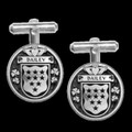 Bailey Irish Coat Of Arms Claddagh Sterling Silver Family Crest Cufflinks