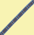 Blueberry Plaid Polyester Fabric Tartan Ribbon 7mm x 3 metres