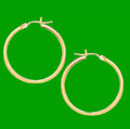 14K Yellow Gold Classic Simple 25mm Circle Hoop Earrings 