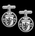 OConnor Irish Coat Of Arms Claddagh Sterling Silver Family Crest Cufflinks