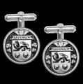 Kavanagh Irish Coat Of Arms Claddagh Sterling Silver Family Crest Cufflinks