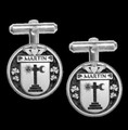 Martin Irish Coat Of Arms Claddagh Sterling Silver Family Crest Cufflinks